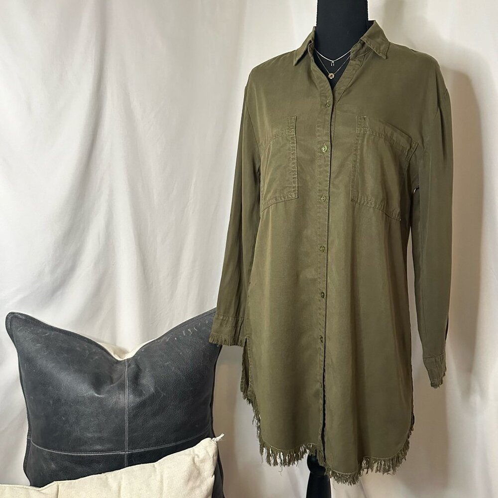 NWT Boutique Shirt-Dress - Olive Green